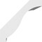Ekena Millwork 5-in. W x 6-in. D x 6-in. H Baker Architectural Grade PVC Knee Brace BRCP05X06X06BKR - alternate 5